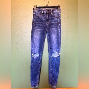American Eagle ripped skinny jeans
